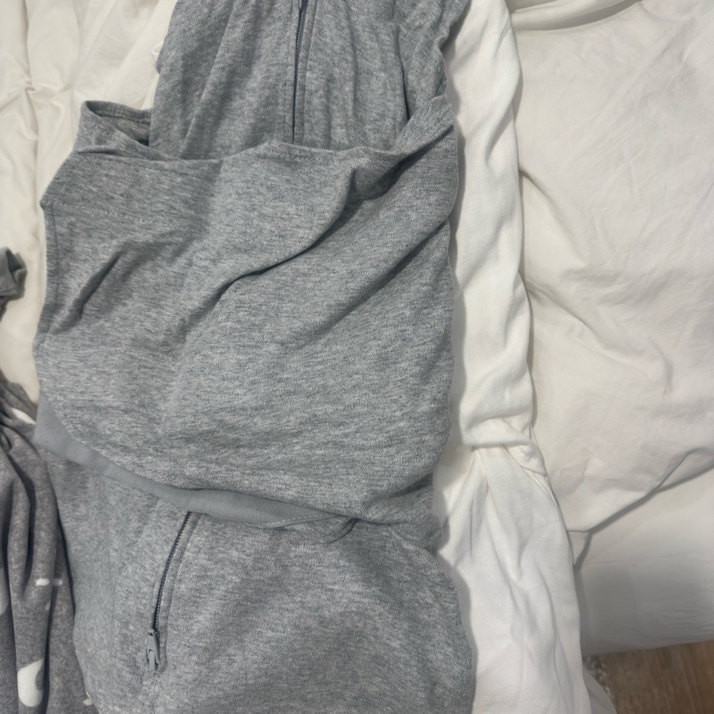 Carters and Halo sleepsack. Halo sleep sacks are NB - 0-3mo. Carters is 3-6m.